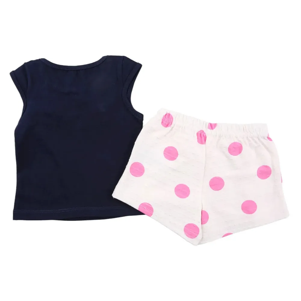 Conjunto Bebê Alakazoo Blusa Marinho Estampa Gatinha + Saia - Imagem 2