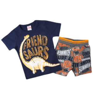 Conjunto Infantil Brandili Friendsaurs Marinho