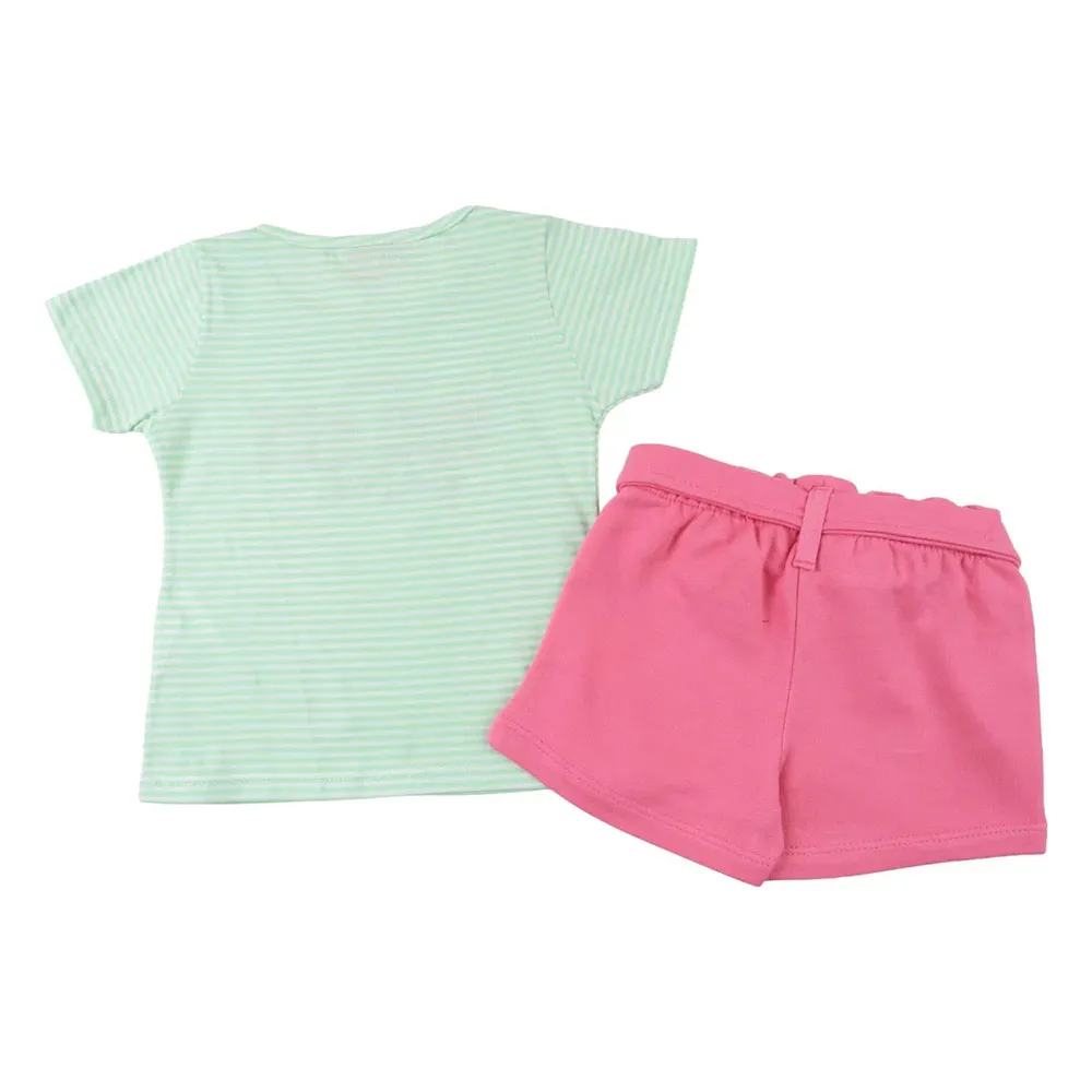 Conjunto Infantil Color Mini Blusa You Are Perfect Verde + Shorts - Imagem 5