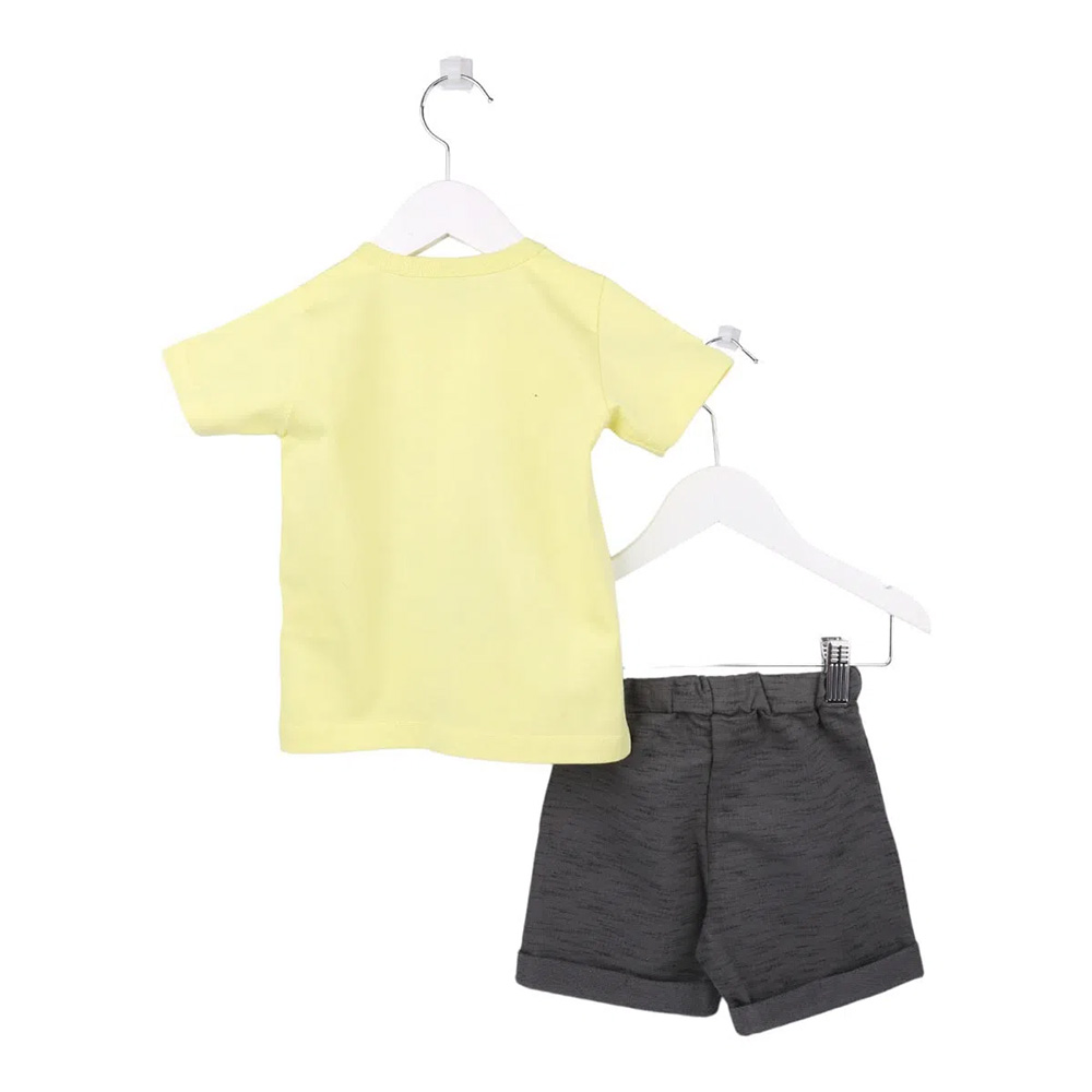 Conjunto Infantil Kookabu Camiseta Boys Club Amarelo + Bermuda - Imagem 5
