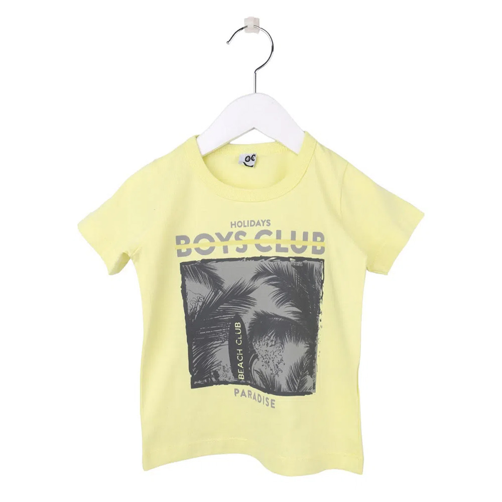 Conjunto Infantil Kookabu Camiseta Boys Club Amarelo + Bermuda - Imagem 2