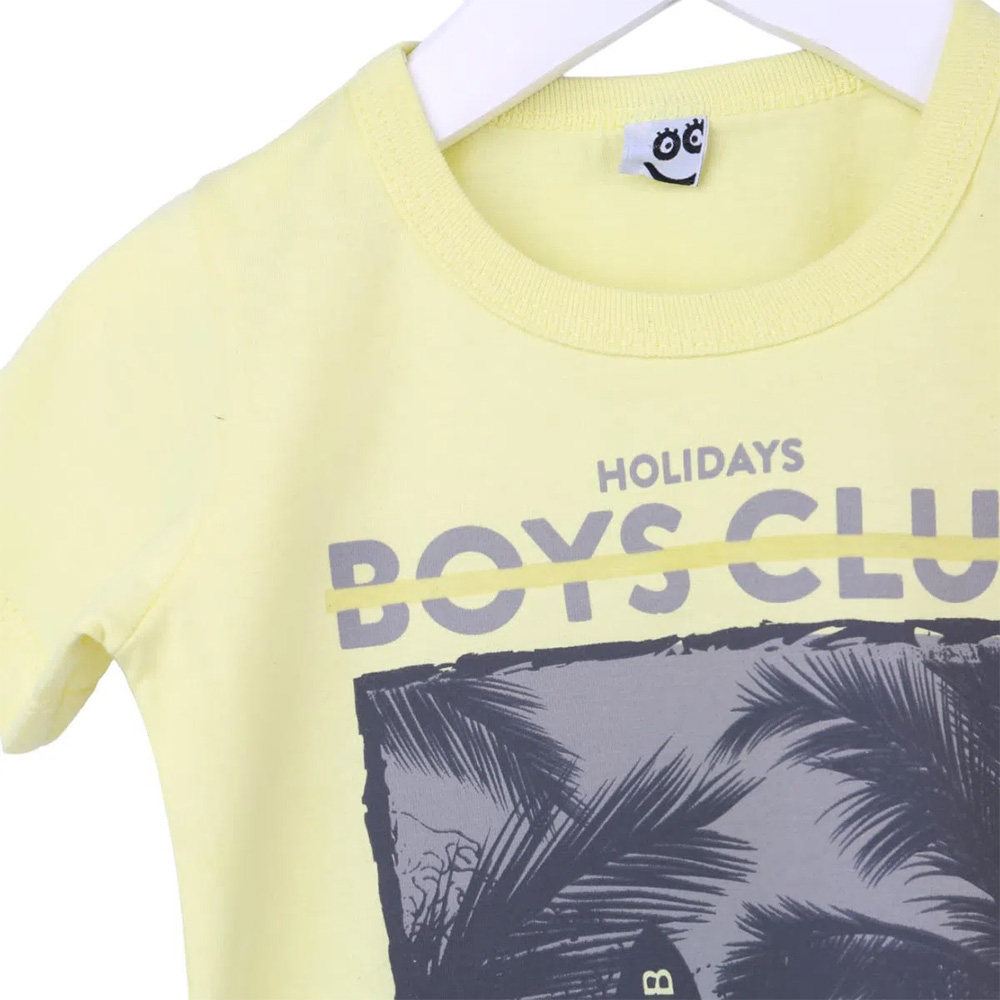 Conjunto Infantil Kookabu Camiseta Boys Club Amarelo + Bermuda - Imagem 3