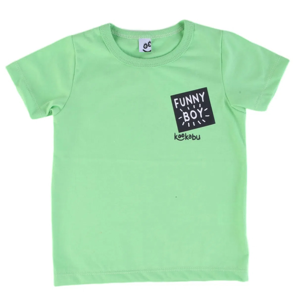 Conjunto Infantil Kookabu Camiseta Estampa Funny Verde + Bermuda - Imagem 3