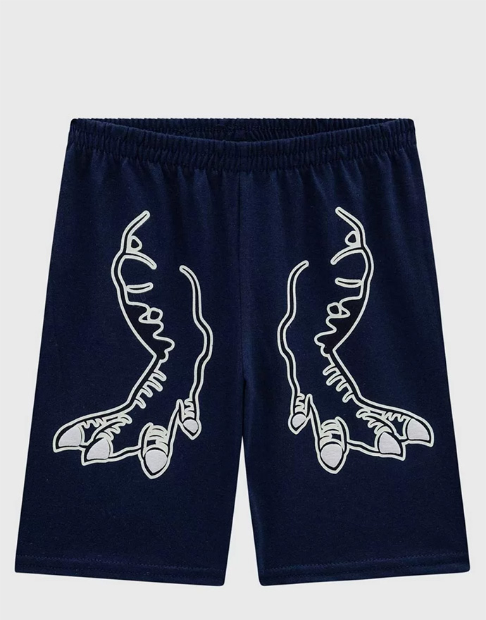 Pijama Infantil Kyly Dinossauro Brilha no Escuro Azul Marinho Masculino - Imagem 3
